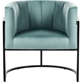 Beliani Sessel LARVIK II Samtstoff 72 x 71 x 70 cm Mintgrün