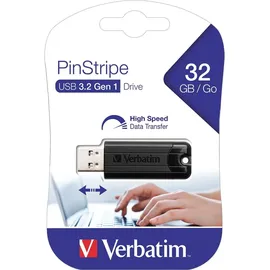 Verbatim Store 'n' Go PinStripe 32 GB schwarz USB 3.2 49317
