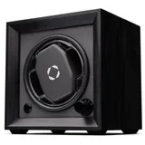 Brienz 1 Uhrenbeweger, 1 Uhr, 4 Modi, Holz-Optik, blaue   Innenbeleuchtung Schwarz