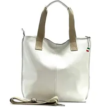 FLORENCE Shopper Leder Weiß