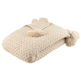 LeGer Home by Lena Gercke Gelsa Plaid 130 x 170 cm Beige