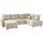 JOB Wohnlandschaft mit Funktion Abby Cord Light Greige