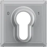 Legrand 765233 SEANO Abdeckung für Schlüsselschalter 0 – 1 mit DIN-Halbzylinder, Aluminium lackiert