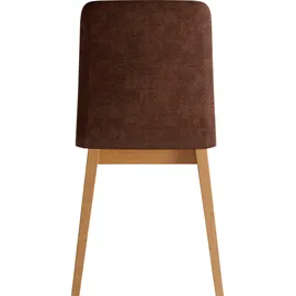 Inosign Stuhl »Sandy«, 2 St., Microfaser, mit verschiedenen Stuhlbeinfarben und Farbvarianten, Sitzhöhe 47 cm, tabac buche, , 55010610-0 B/H/T: 47 cm x 88 cm, x 56 cm