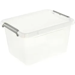 keeeper - Aufbewahrungsbox/Clipbox Lara, 2 Liter, Modular stapelbar, mit Clipsverschluss, Transparent