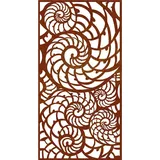vidaXL Garten-Wanddeko 105x55 cm Cortenstahl Muschel-Design