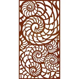 vidaXL Garten-Wanddeko 105x55 cm Cortenstahl Muschel-Design