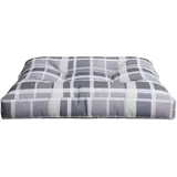 vidaXL Palettenkissen 70 x 70 x 12 cm grau kariert 1 St.
