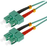 helos LWL Patchkabel SC/SC Duplex 50/125μm OM3 aqua 1,0m