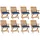 vidaXL Klappbare Gartenstühle mit Kissen 8 St.  Massivholz 59 x 59 x 108 cm blau