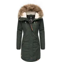 Ragwear Winterjacke "Tawny", Damen, Gr. M (38), grün (flaschengrün), Außenmaterial: 65% Polyester, 35% Baumwolle. Innenfutter: 100% Polyester. Wattierung: 100% Polyester, tailliert ca.