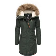 Ragwear Winterjacke "Tawny", Damen, Gr. M (38), grün (flaschengrün), Außenmaterial: 65% Polyester, 35% Baumwolle. Innenfutter: 100% Polyester. Wattierung: 100% Polyester, tailliert ca.