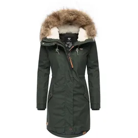 Ragwear Winterjacke "Tawny", Damen, Gr. M (38), grün (flaschengrün), Außenmaterial: 65% Polyester, 35% Baumwolle. Innenfutter: 100% Polyester. Wattierung: 100% Polyester, tailliert ca.