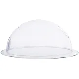 HMF 46735 Halbkugel aus Acryl mit Krempe, DIY Acrylhaube, Ø 35 cm, Transparent