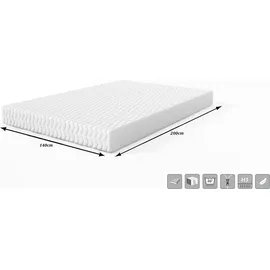 Fun Möbel Polsterbett Doppelbett TAYLOR Komplettset Kunstleder Rot 140x200cm - Rot