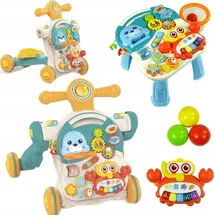 Coil 5-in-1 Laufwagen für Babys – Lernhilfe mit Musik, und Licht, höhenverstellbar – Laufhilfe – Farbe Grün
