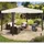 DEUBA Polyrattan Pavillon 3 x 4 m schwarz/creme