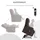 Homcom Sessel mit Aufstehhilfe Polyester, Mehrschichtenplatte, Stahl, Schaumstoff