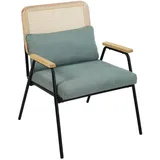 Svita Loungesessel Rattansessel Retrosessel Rattan Grün
