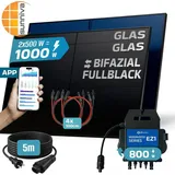 sunniva Balkonkraftwerk Bifazial 800 W inkl. AP Systems EZ1-M 800 W Wechselrichter + 2 x 500 W Solarmodule
