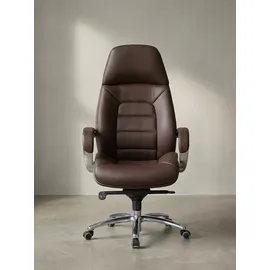 KADIMA DESIGN Chefsessel Echtleder Braun