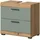inn.furn Waschbeckenunterschrank 2 Schubladen 60 x 56 x 34 cm Salbeigrün/Eiche