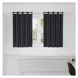 vidaXL Verdunkelungsvorhänge 2 pcs Dunkelgrau 140 x 140 cm Samt