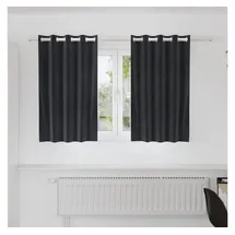 vidaXL Verdunkelungsvorhänge 2 pcs Dunkelgrau 140 x 140 cm Samt