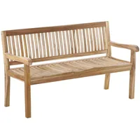 Loreno® Gartenbank Kingsbury, massives Teakholz, 3 Sitzer, 150cm, klassisches