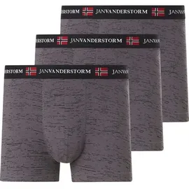 Jan Vanderstorm 3er Pack Retropant NORIK in dunkelgrau | Gr.: 10