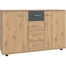 WIMEX Kombikommode Taiga 130 x 83 x 41 cm Grau / Beige / Weiß