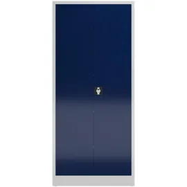 Classix Metallschrank X-530331 enzianblau, lichtgrau 80,0 x 38,0 x 180,0 cm, aufgebaut, 1 St.