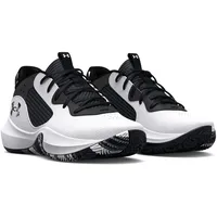 Under Armour Pre-school UA Lockdown 6 Basketball Shoes white black (100-001) 2