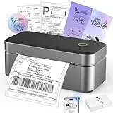 Abelmark DHL Etikettendrucker Bluetooth, Label Printer 4x6 Thermodrucker, Versandetiketten Drucker für Amazon, Etsy, Shopify, Ettikettendrucķer für DHL, kompatibel mit iOS, Android, Windows, Mac