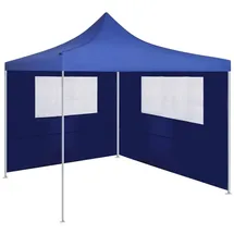 vidaXL Pavillon-Seitenwand mit Fenstern 4 x 2 m Blau