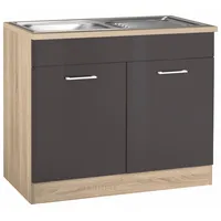 Kochstation Spülenschrank »KS-Haiti«, grau