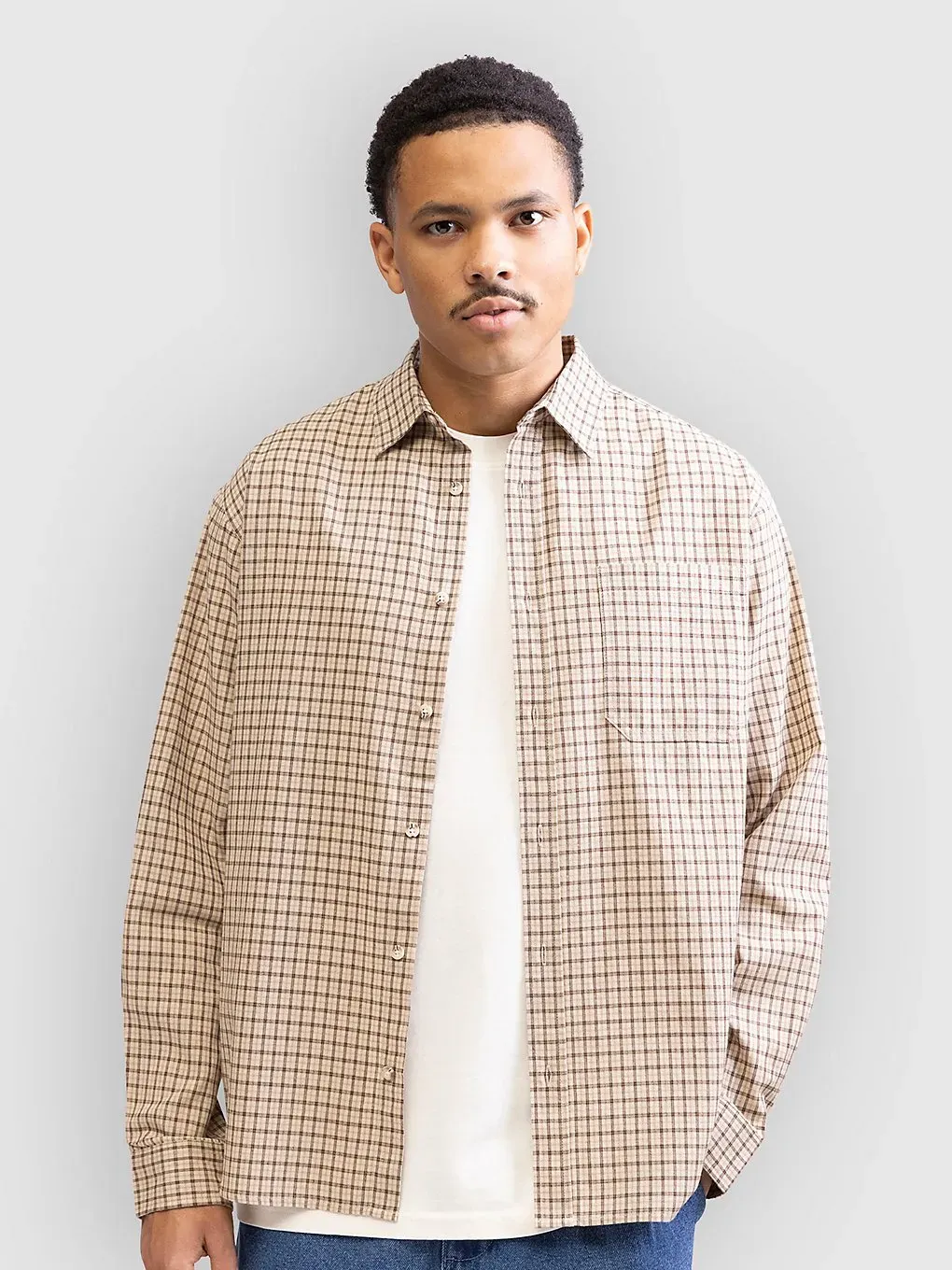 Redefined Rebel Miguel Hemd sand check Gr. S