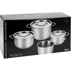 Excellent Houseware Topf-Set 4-tlg. 3 x Kasserolle + Fleischtopf