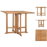 vidaXL Klappbarer Garten-Esstisch 90x90x75 cm Massivholz Teak