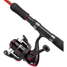 Abu Garcia Cardinal X Spinnruten- und Rollen-Combo - Spinnfisch-Setup für Forelle, Barsch, Lachs, Hecht, Black/Red, 2.13 m |10-30 g