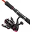Abu Garcia Cardinal X Spinnruten- und Rollen-Combo - Spinnfisch-Setup für Forelle, Barsch, Lachs, Hecht, Black/Red, 2.13 m |10-30 g