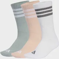 adidas 3-Streifen Dämpfende Sportswear Crew Socken 3er Pack Blush Pink/Weiß/Wonder Sage 40-42
