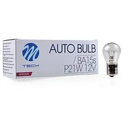 Glühlampe M-TECH P21W BA15s 21W S25 CLEAR 12V