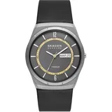 Skagen Herrenuhr Melbye Quarz/3-Zeiger Tag-Datum Uhrwerk 40 mm Gehäusegröße mit Lederarmband SKW6907