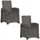 vidaXL Liegesessel Garten Rattan-Optik 2 pcs 2 St. Hellgrau/Anthrazit