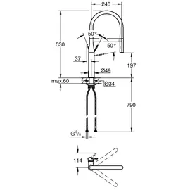 Grohe Essence Küchenarmatur Gold