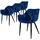 ML-Design Esszimmerstuhl Samt Dunkelblau 4er Set