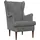 vidaXL Sessel Dunkelgrau Samt 1 x 1 x 1 cm Grau mit Kissen