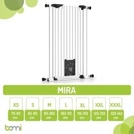Bomi Türschutzgitter Mira 73–161 cm Weiß