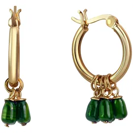 Celesta Ohrstecker CELESTA gelb 925 Sterling Silber vergoldet Malachit one-size
